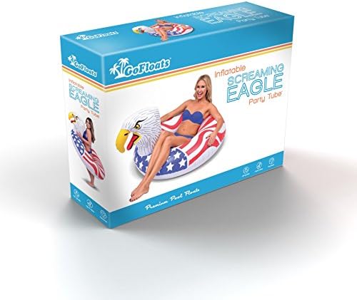 GoFloats American Eagle Party Tube Inflatable Raft, Float In Style (for Adults and Kids)