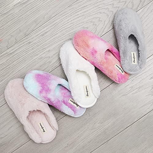 Dearfoams Women's Bailey Plush Furry Scuff
