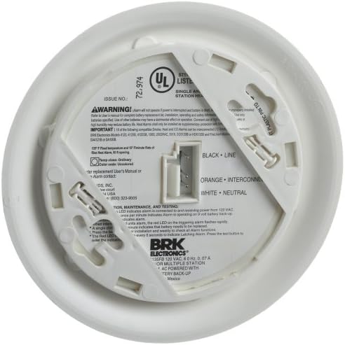 First Alert Hardwired Heat Alarm with Battery Backup, BRK Brands HD6135FB | HD6135FB, 9V Battery Backup