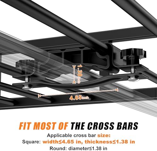 Folews Car Roof Basket 51 x 36 x 6 Inch, Heavy Duty 250LB Cargo Carrier | Roof Rack Basket, Universal Fit, Rooftop Cargo Rack Basket Steel Luggage Holder for SUV, Truck & Pickup