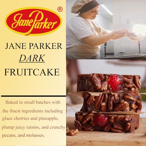Jane Parker Fruitcake Dark Fruit Cake 2 Pound (32 Ounce) in a Box-Holiday Cake-Christmas Cake-Thanksgiving Cake