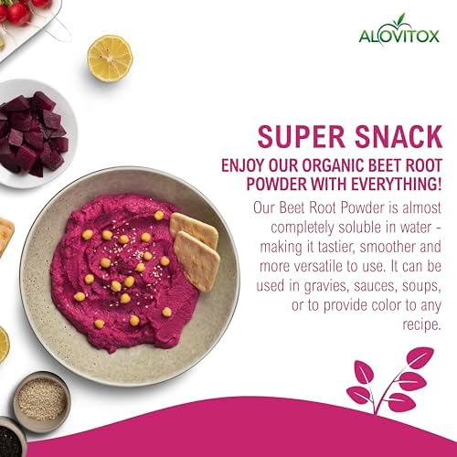 Alovitox Beet Root Powder: USDA Organic, Nitric Oxide Boost, Fuels Workouts