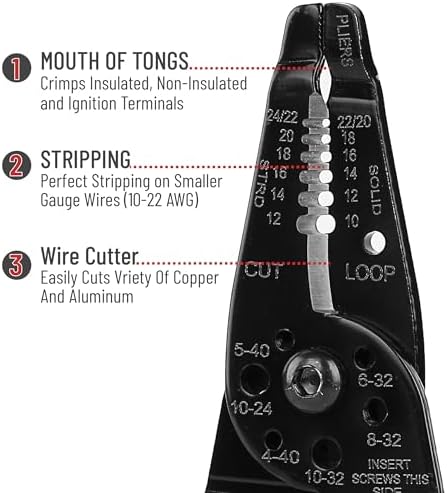 Mr. Pen- Wire Stripper, 8 inch, Wire Cutter, Wire Stripper Crimper