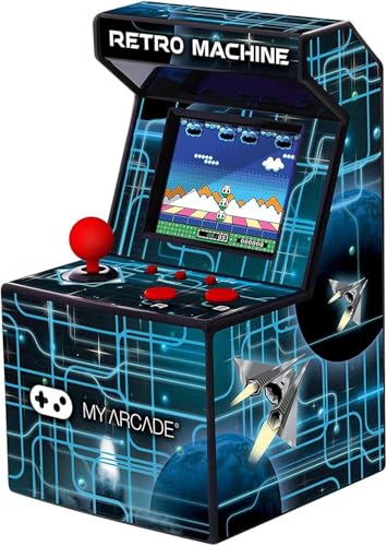 My Arcade Retro Machine Playable Mini Arcade: 200 Retro Style Games Built In, 5.75 Inch Tall, Powered by AA Batteries, 2.5 Inch Color Display, Speaker