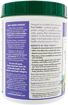 Green Foods True Vitality Plant Protein Shake, Vanilla, 25.2 Ounce