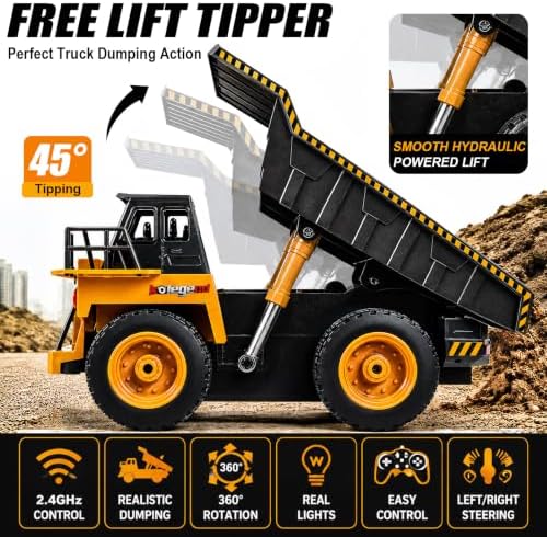 kolegend Remote Control Excavator Toy 1/14 Scale RC Excavator