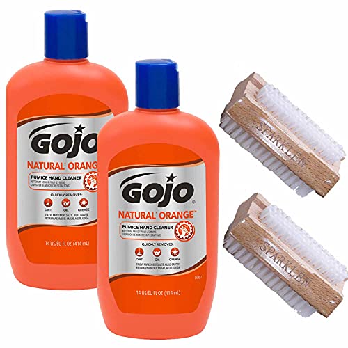 Gojo Soap Natural Orange Pumice Hand Cleaner Heavy Duty Cleaner Citrus Scented Scrub
