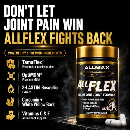ALLMAX Advanced AllFlex Joint Support Capsules, 60 Count, 30 Servings