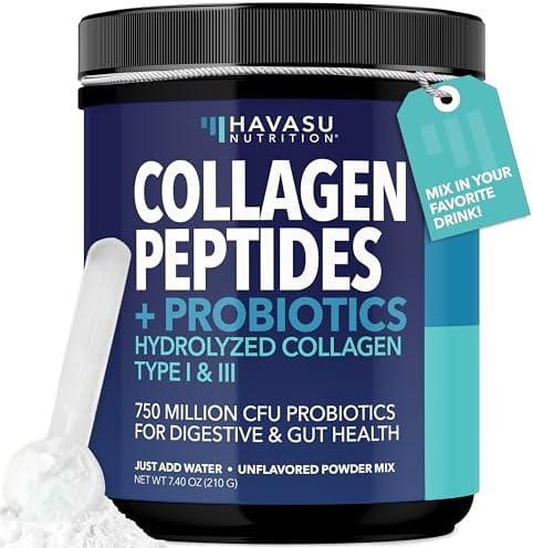 Collagen Peptides Powder with Probiotics, Unflavored, Hair, Skin & Nails
