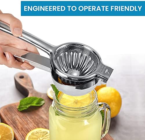 Upgraded Lemon Squeezer Meidong Super Stainless Steel 304 Hand Press Juicer Manual Citrus for Juicing Lemon ＆ Limes, Vegetables