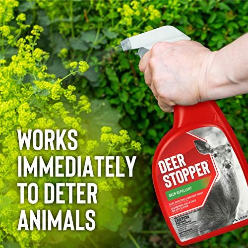 Deer Stopper Garden Animal Repellent - Safe & Effective, All Natural Food Grade Ingredients, Repels Deer Elk, and Moose, Ready to Use