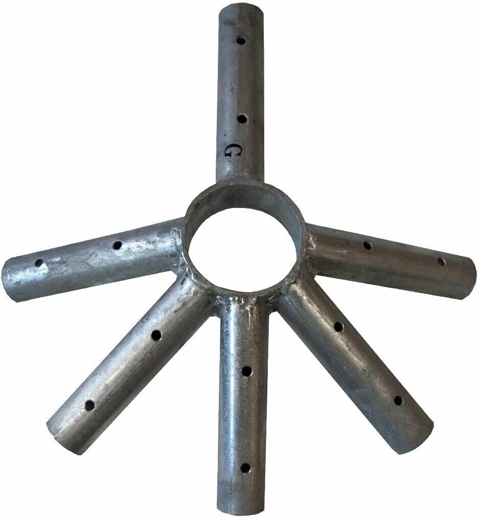 4 Way Crown Steel Replacement Premium Frame Tent Fitting | For Premium West Coast Frame Style Party Tents | Part Fits 10' x 10' and 15' x 15' Tent Frames