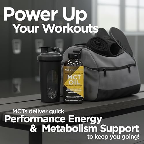 KETO SCIENCE Ketogenic MCT Oil, Dietary Supplement, Made from 100% Coconuts, Promotes Energy, Unflavored, 15 Fl Oz
