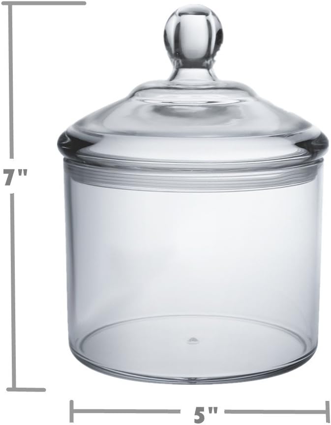 Kitchen Cookie Jar, Candy Dish with Lid, Clear Acrylic Airtight Jar for Nuts, Cookies, Candy, Chocolate, 40 OZ