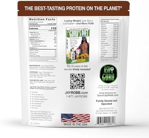 JAYROBB Vanilla Egg White Protein 24 oz, 1.5 Pound Bag