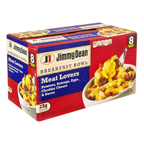 Jimmy Dean Meat Lovers Breakfast Bowls, 56 Oz, Box Of 8 Bowls