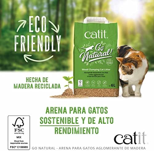 Catit Go Natural Wood Clumping Cat Litter 6.4 lb