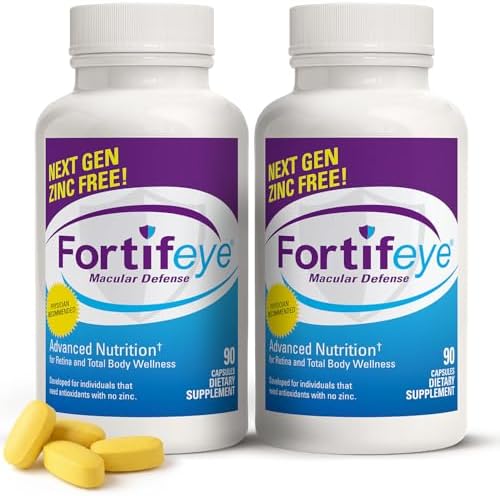 Fortifeye Vitamins Macular Defense Multivitamin-30 Day Supply, 90 Tablets (Zinc Free), All Natural Total Body & Eye Vitamins for Vision, Pure Macular Support Formula, Complex Eye Vitality Supplement