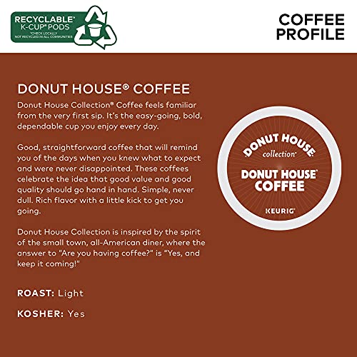 Donut House Collection Donut House Coffee Keurig Single-Serve K-Cup Pods, Light Roast Coffee, 96 Count