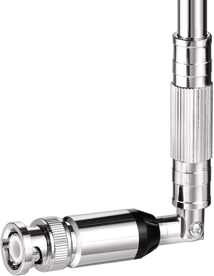 Bingfu 20-1300MHz Police Scanner Antenna 8 Section Telescopic BNC Male Compatible with Uniden Bearcat Whistler Radio Scanner Cobra Midland Portable