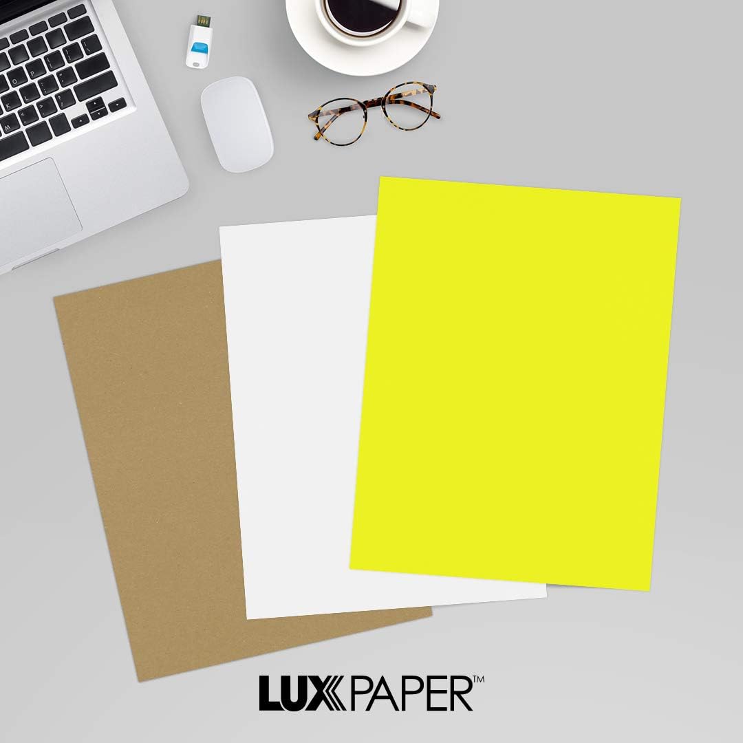 LUXPaper 8.5" x 11" Paper | Letter Size | White | 80lb. Text | 100% Recycled | 50 Qty