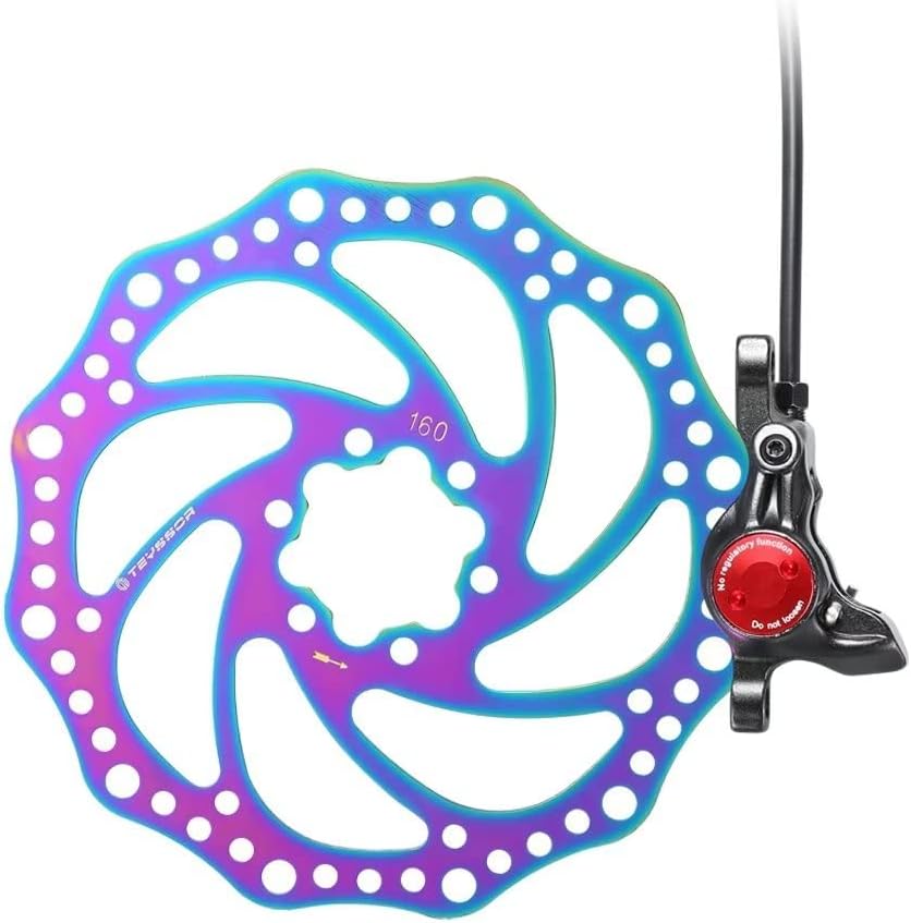Teyssor 140mm 160mm 180mm 203mm Bike Disc Brake Rotor with 6 Bolts Fit for Road Bike Mountain Bike BMX MTB