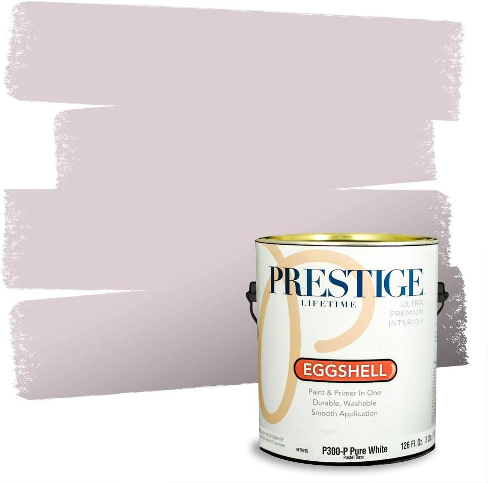 PRESTIGE Paints Exterior Paint and Primer In One, 1-Gallon, Satin, Comparable Match of Sherwin Williams* Ash Violet*