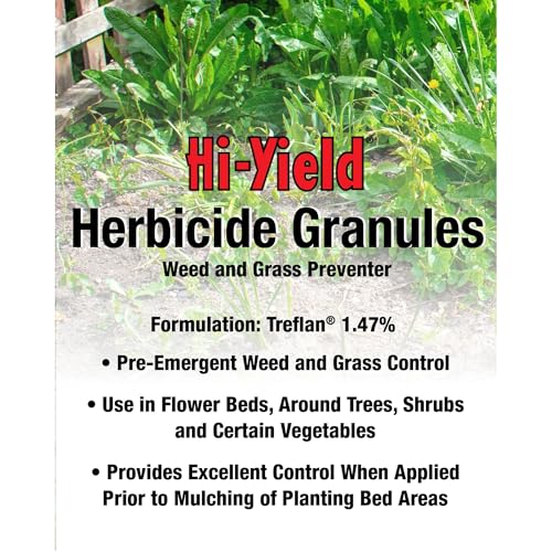 Hi-Yield (22742) Herbicide Granules Weed and Grass Preventer, 4 lbs | Pendimethalin pre-emergent granules - Weed & grass preventer for smaller turf & ornamental areas - Lawn owners