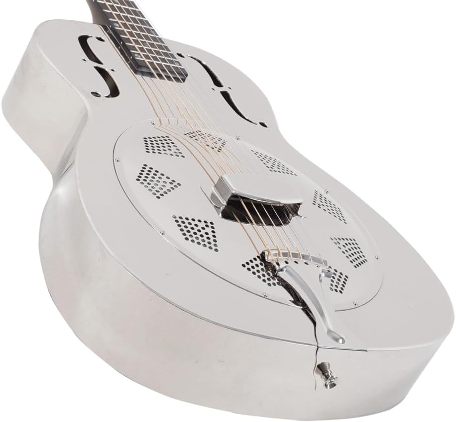 Recording King RM-998-R Style-0 Resonator, Nickel-Plated Roundhole Coverplate