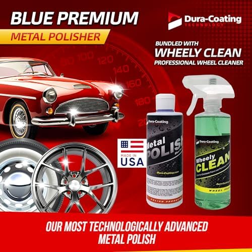DURA-COATING TECHNOLOGY, Blue Premium Metal Polish - Perfect Brightener and Scratch Remover for Aluminum Wheels, Diamond Plate, Stainless Steel