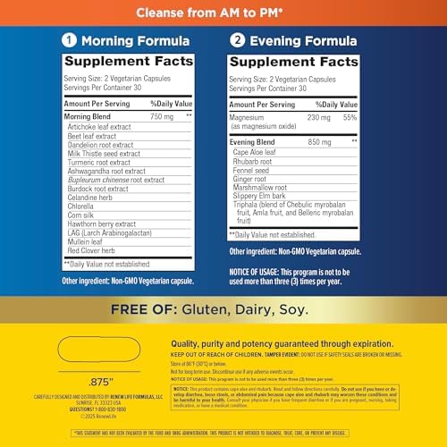 Renew Life Cleanse Smart 30-Day Program | Advanced Total Body Cleanse | Supports Digestive Regularity | Vegan, Dairy and Gluten Free Formula