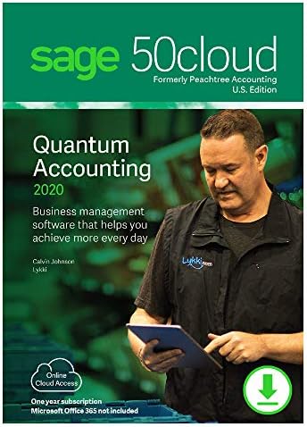 Sage 50cloud Quantum Accounting 2020 U.S. 5-User One Year Subscription [PC Download]