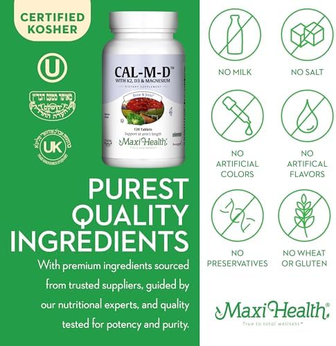 4-in-1 Calcium 1000mg with Vitamin D3 - Calcium Supplement for Women and Men with Vitamin K2 D3 1000 IU - Extra Strength Calcium Citrate for Bone