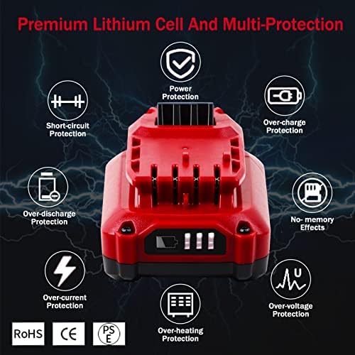 TenHutt 【Uprade】 2 Pack 20V 3.0Ah Replacement Battery for Craftsman 20V Battery V20 Lithium ion CMCB205 CMCB204 CMCB206 CMCB202 CMCB201 20V