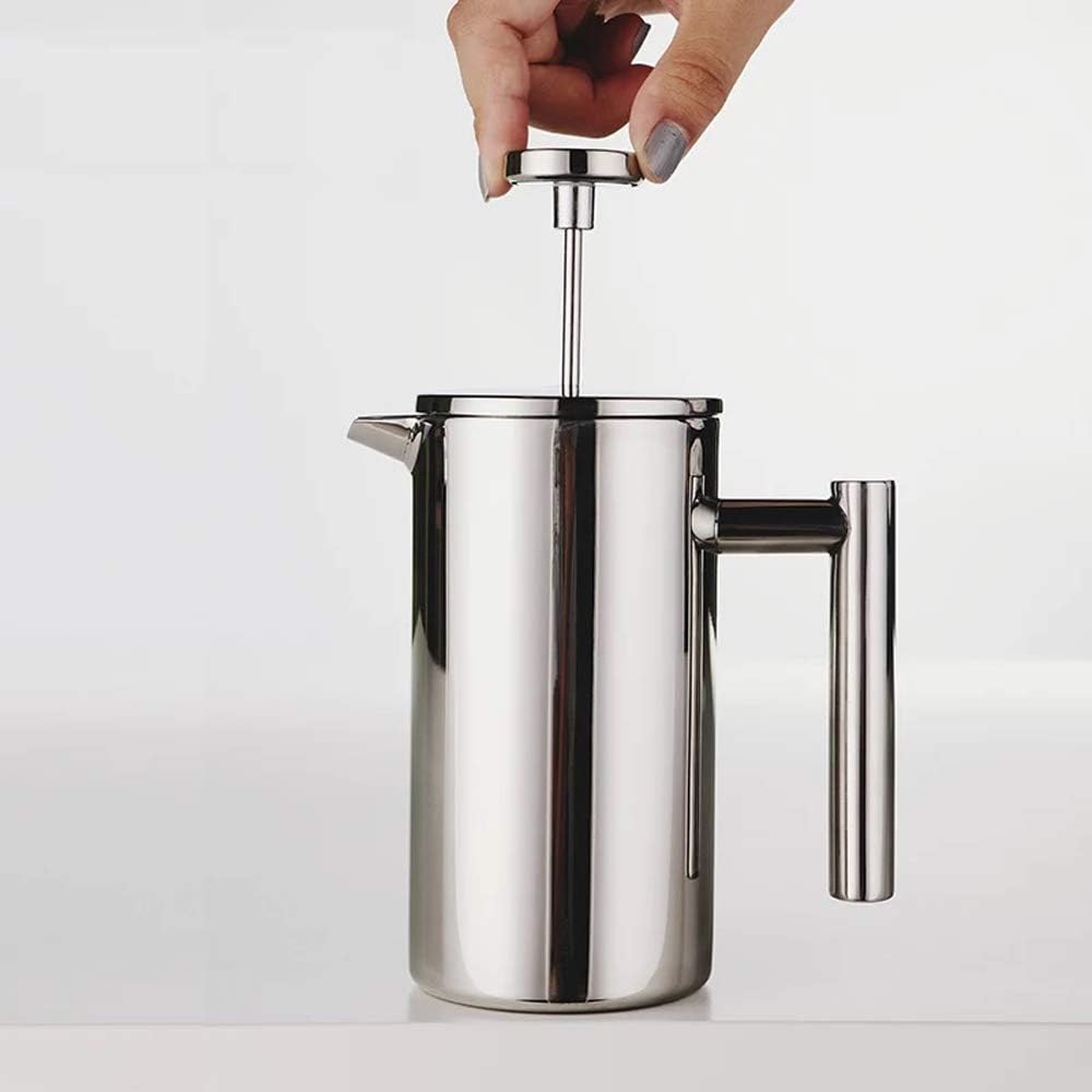 8-Cup Double Wall Insulated Stainless Steel French Coffee Press, 32-Ounce Durable Coffee Tea Maker with Stainless Steel Plunger, Copper