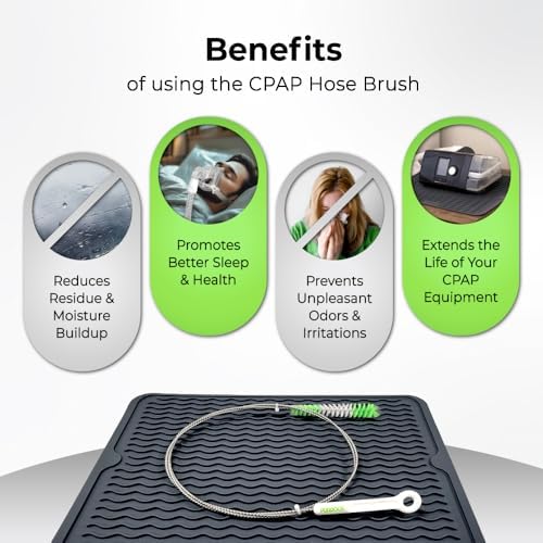 Purdoux CPAP Cleaning Bundle – Hose Brush + 3-Pack GreenTeaMint CPAP Mask & Hose Soap – Compatible with CPAP Machines