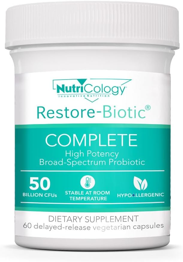 NutriCology Restore-Biotic Complete 50 Billion CFU, 60 Capsules