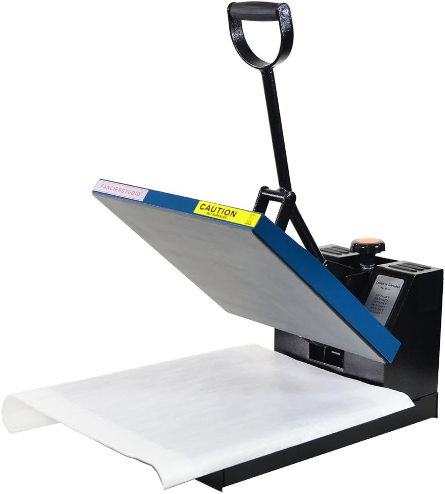 Fancierstudio Digital Heat Press 15 x 15 Sublimation Rhinestone Heat T-Shirt Machine15x15 B/BLK