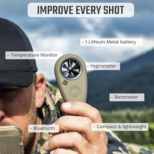 Tempest Anemometer – Handheld Wind Meter for Precision Shooting, Wind Speed Anemometer, Air Flow Meter