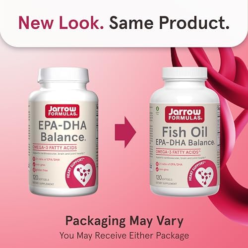 Jarrow Formulas EPA-DHA Balance, 1,200 mg Omega-3 Fatty Acids for Cardiovascular Support, 240 Softgels, 120 Day Supply