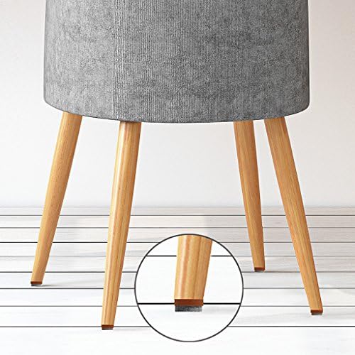 40pcs Screw-on Furniture Felt Pad Chair Glide Slider Hardwood Floor Protector for Wooden Leg Feet of Chair Table Furniture(Φ20mm or 0.8";Brown)