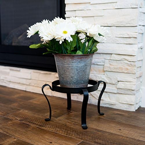 Achla Designs Patio Flower Pot Plant Stand, 18-in H Black