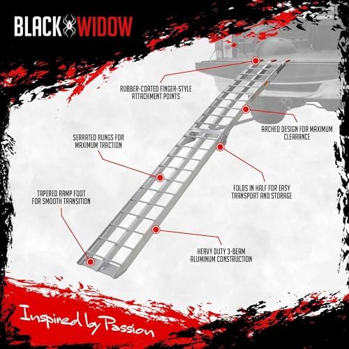 Black Widow 7' 5" Motorcycle Dirt Bike Loading Ramp 750 lb Cap