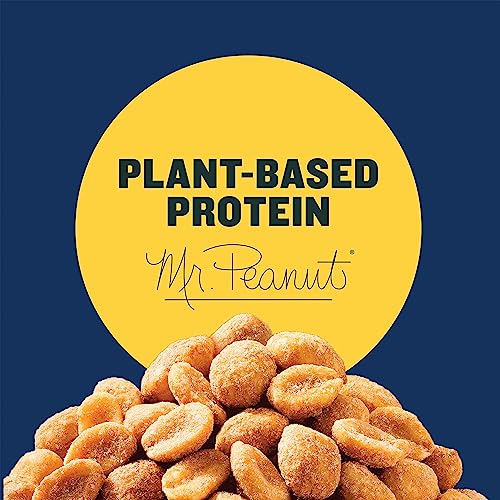 PLANTERS Honey Roasted Peanuts, Plant Based Protein Snacks, 16 Oz (1 Ct) | Roasted Sweet & Salty Nuts. Kosher. Resealable Jar. Snacks for Adults. Party Mix, Party Snacks