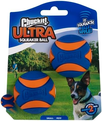 Chuckit! Ultra Ball Dog Toy, Balls for Dogs to Fetch, Durable Rubber, Small 2-inch, Pack of 2