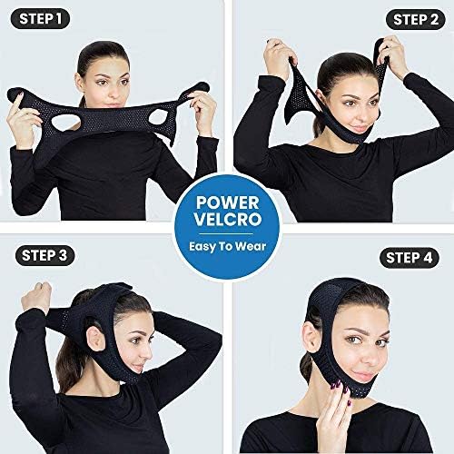 Vosaro Anti Snoring Chin Strap for Men & Women, Black