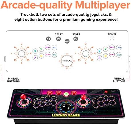 Legends Gamer Pro, Deluxe Table Top Arcade Game Machine, Home Arcade, Classic Retro Video Games, 150 Licensed Arcade & Games