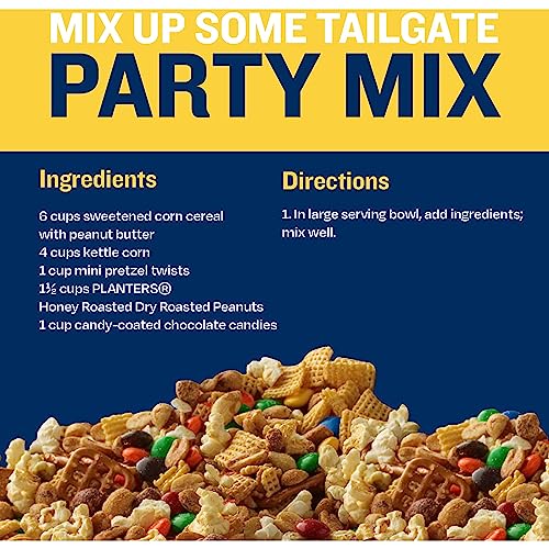 PLANTERS Salted Redskin Spanish Peanuts, Plant Based Protein, 12.5 Oz (6ct) | Roasted Salted Nuts. Crisp texture. Resealable Canister. Snacks for Adults. Party Mix, Party Snacks