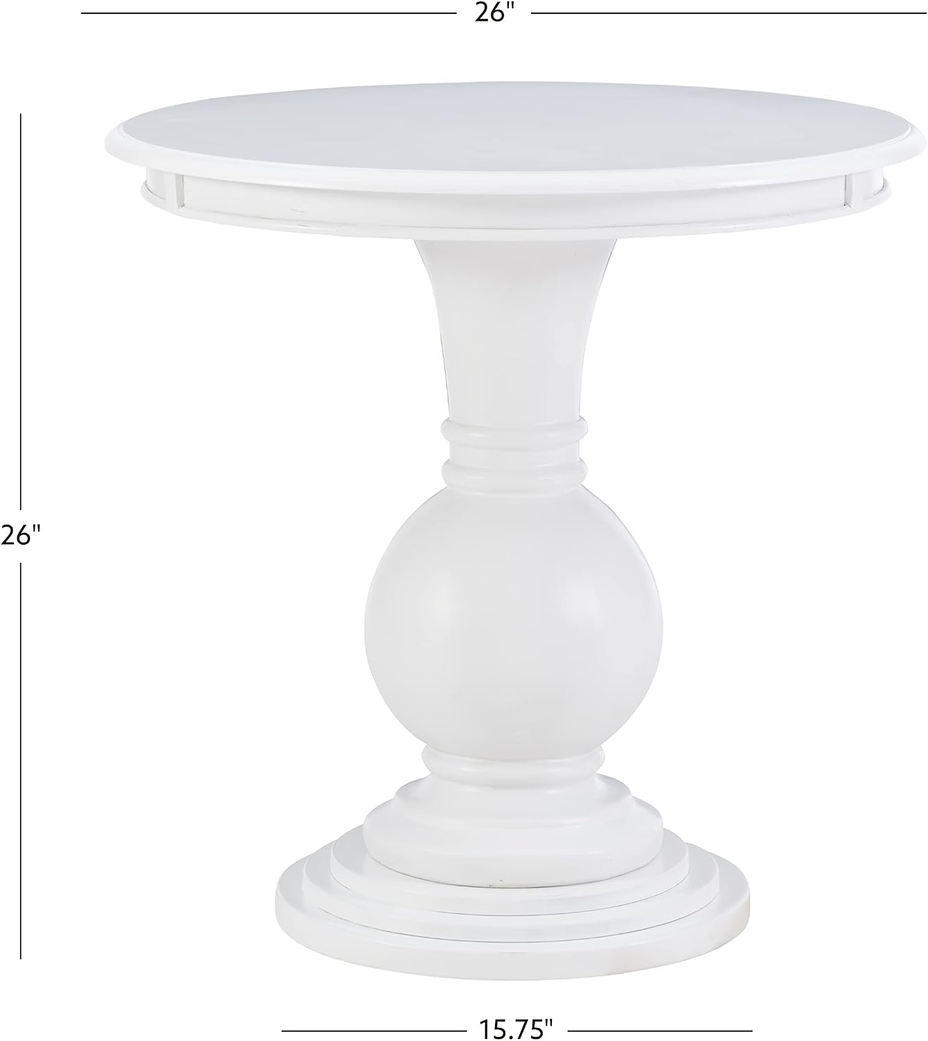 Powell 809-350 Espresso Round Accent Table 26"L x 26"W x 26"H