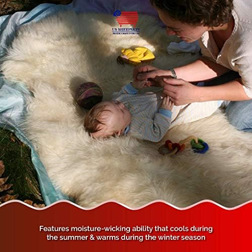 Medical Sheepskin Pelt Pads for Bedsores and Pressure Sores, Large Size (38” x 24” x 1”) | Large Size